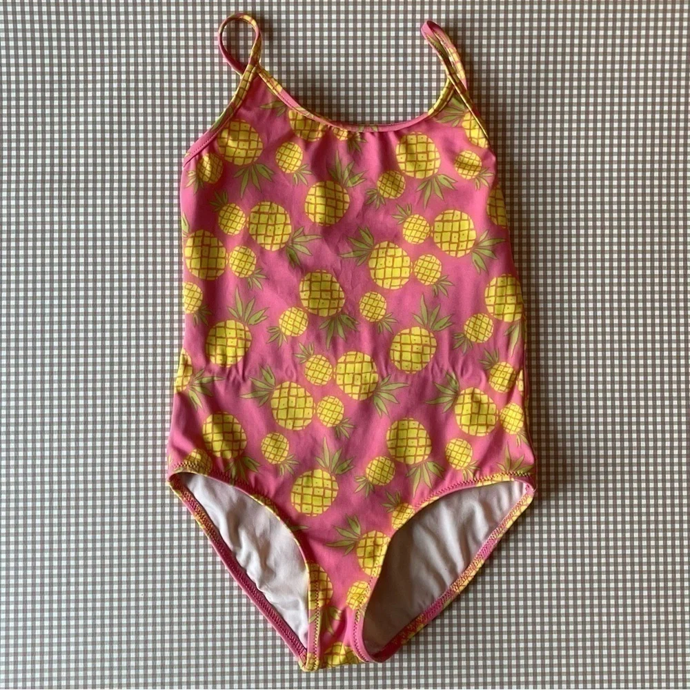 Crewcuts pineapple print‎ swimsuit. Girl size 10